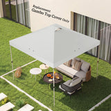Outsunny Gazebo Roof Replacement UV50+ Waterproof Pop Up Canopy Cover with 8 Drainage Holes 3 x 3 m White