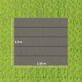 Outsunny Retractable Pergola Cover, 2.55 x 2.5 m Replacement Canopy Fabric for 3 x 3 m Frame, Roof Top Only, Light Grey