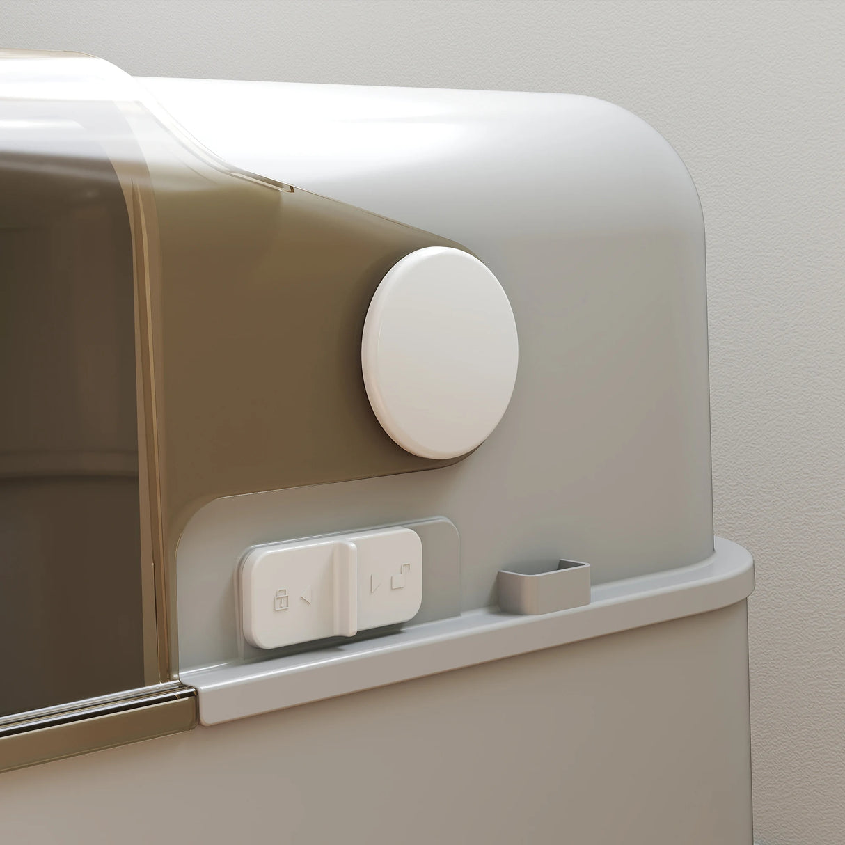 PawHut XXL Stainless Steel Cat Litter Tray, Enclosed Cat Litter Box with 90 Flip Cover, Double Doors, Scoop, Easy Clean, Grey