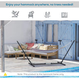 Outsunny 3.13.8m Adjustable Universal Hammock Stand Metal Frame Garden Camping Picnic Outdoor Patio Replacement  Stand Only