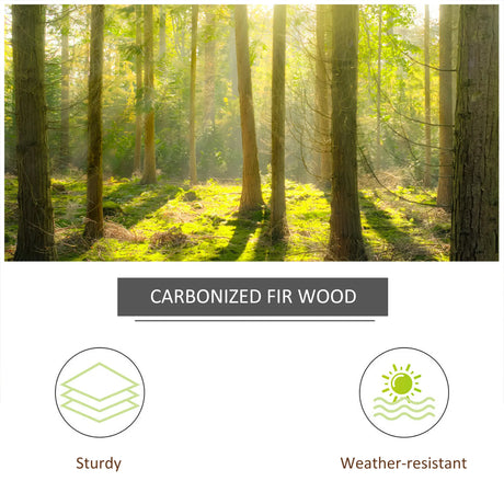 Outsunny Wooden Garden Wishing Well Fountain Barrel Waterfall Rustic Wood with Pump Garden Dcor Ornament