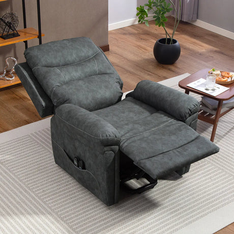 HOMCOM Power Lift Recliner Chair with Vibration Massage, Heat, USB - Grey