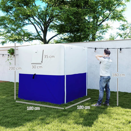 Outsunny 2 x 2m Pop-Up Gazebo, with Accessories - Dark Blue