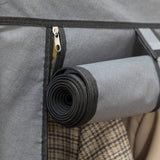 HOMCOM Fabric Wardrobe, with Rails and Shelves - Dark Grey