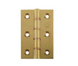 Double Phosphor Bronze Washered Hinge 76x50x3mm Polished Brass