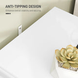 HOMCOM Elegant Two-Drawer Bedside Table - White