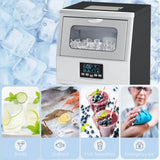 HOMCOM Commercial Ice Maker with 4kg Ice Storage - Silver Tone
