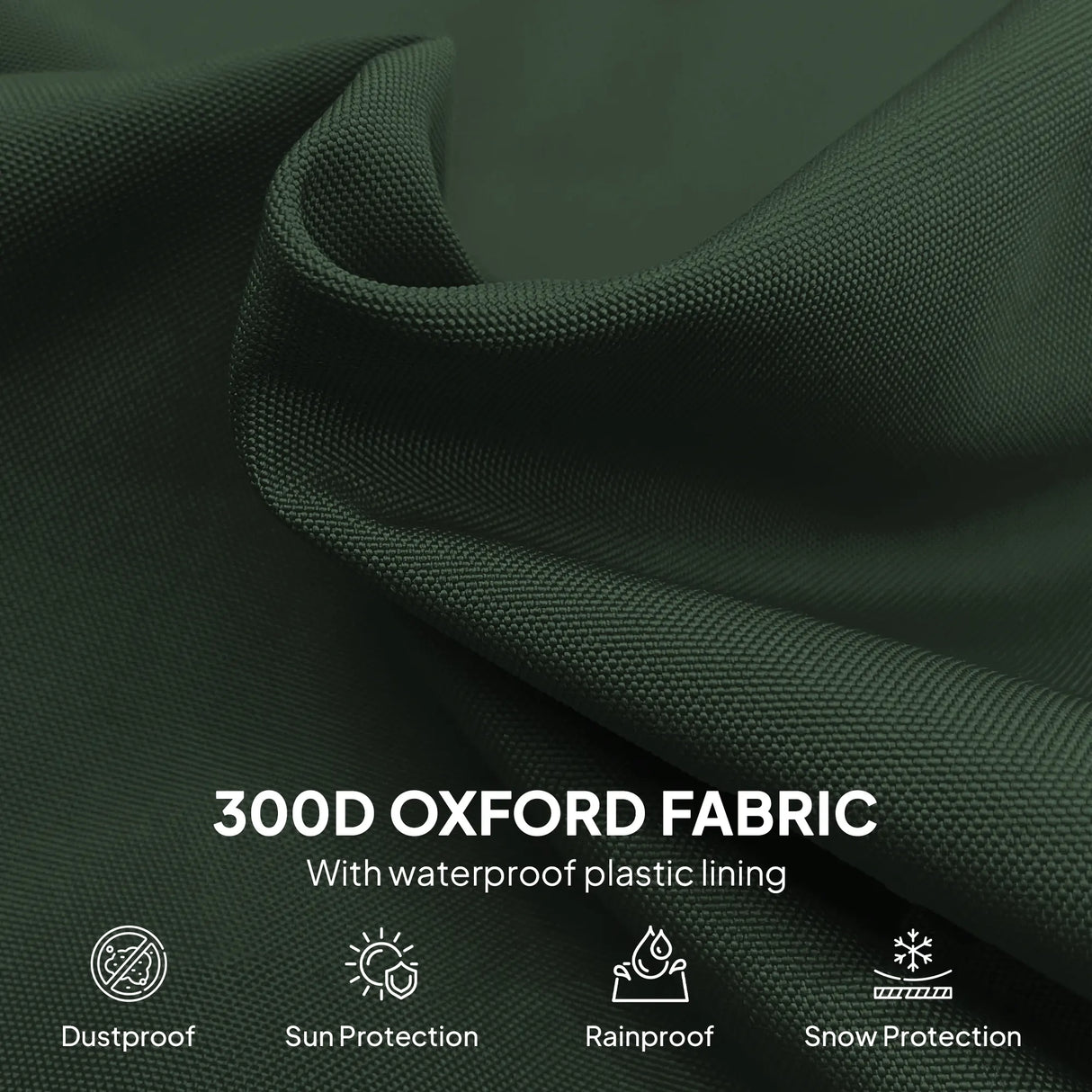 Outsunny Parasol Cover, 600D Oxford Cantilever Umbrella Cover Fit for 2-4m Parasol, Green