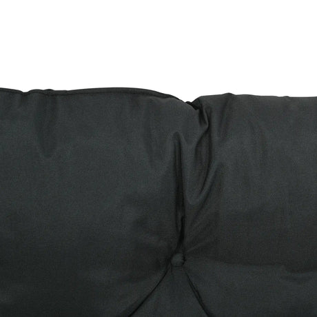 Outsunny 2 Seater Bench Pad, Garden Chair Cushion with Back and Ties for Indoor and Outdoor Use, 98 x 100 cm, Black