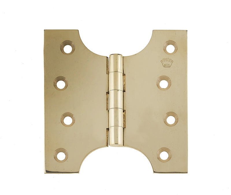 Budget Parliament Hinges 102x124x4mm Polished Brass