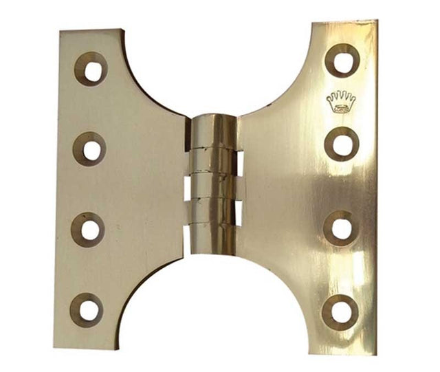 Crown Parliament Hinges 102x151x5mm Polished Brass