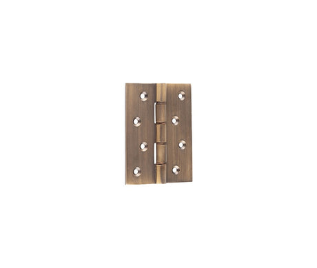 Double Phosphor Bronze Washered Hinges 102x76x3mm Antique Brass