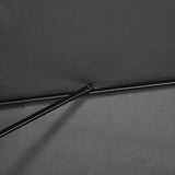 Outsunny 3x2m Patio Parasol Garden Umbrellas Canopy with Aluminium Tilt Crank Rectangular Sun Shade Steel, Black