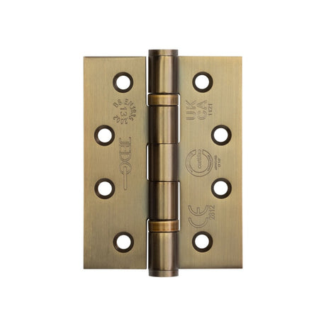 Certifire Stainless Steel Grade 13 Ball Bearing Hinges 102x76x3mm Antique Brass