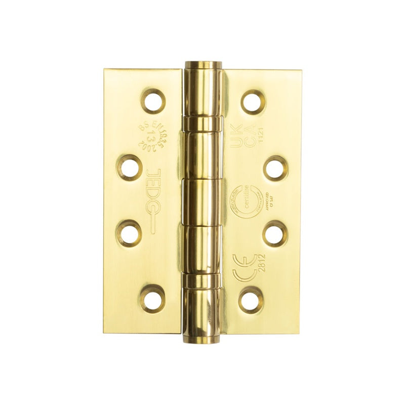 Certifire Stainless Steel Grade 13 Ball Bearing Hinges 102x76x3mm Electro Brassed