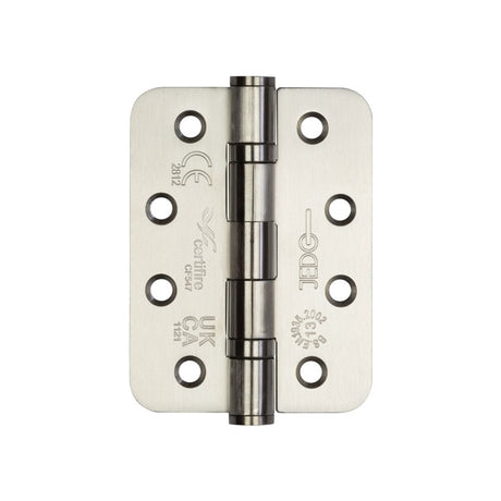 Certifire Stainless Steel Grade 13 Radiused Ball Bearing Hinges 102x76x3mm Satin Stainless Steel