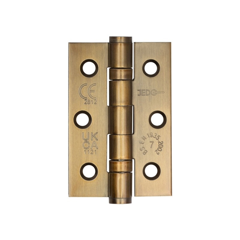 Jedo Stainless Steel Grade 7 Ball Bearing Hinges 76x50mm Antique Brass