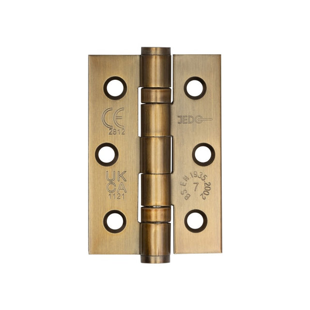 Jedo Stainless Steel Grade 7 Ball Bearing Hinges 76x50mm Antique Brass