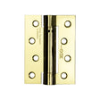 Jedo Steel Single Action Spring Hinges 102x76x2.7mm (PK of 3) Electro Brassed