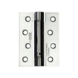 Jedo Steel Single Action Spring Hinges 102x76x2.7mm (PK of 3) Polished Chrome