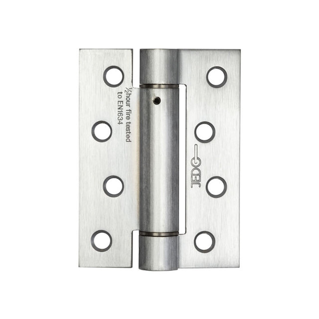 Jedo Steel Single Action Spring Hinges 102x76mm 102x76x2.7mm (PK of 3) Satin Chrome