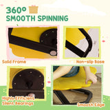 AIYAPLAY Flower-Shaped Sensory Spinning Chair with Non-Slip Base for Balance/Coordination, Yellow