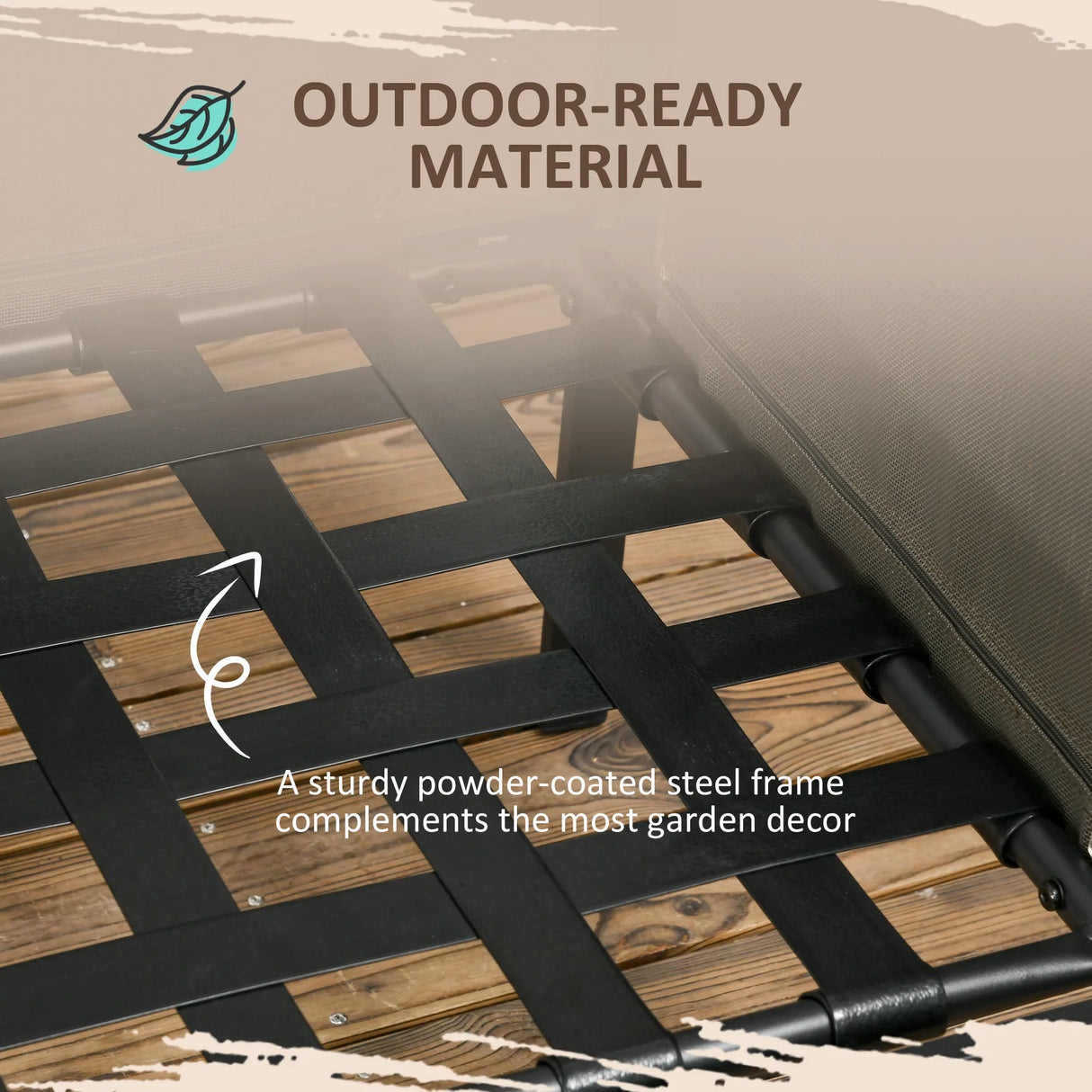 Outsunny 4 Piece Metal Garden Furniture Set with Tempered Glass Coffee Table, Texteline Pocket, Outdoor Set Loveseat Single Armchairs with Padded Cushions, Light Grey