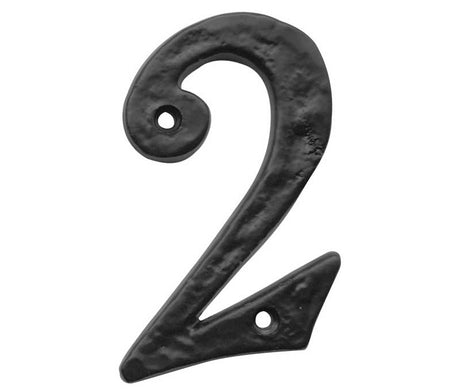 Antique Door Numerals 2 Black No. 2