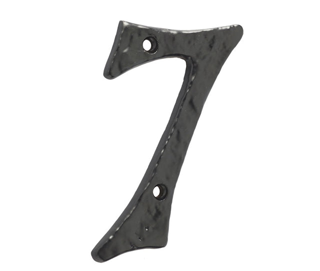 Antique Door Numerals 7 Black No. 7