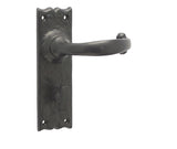 Regal Suite Door Handle on Bathroom Plate Black
