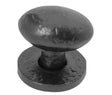 Oval Cupboard Knob 38mm Black