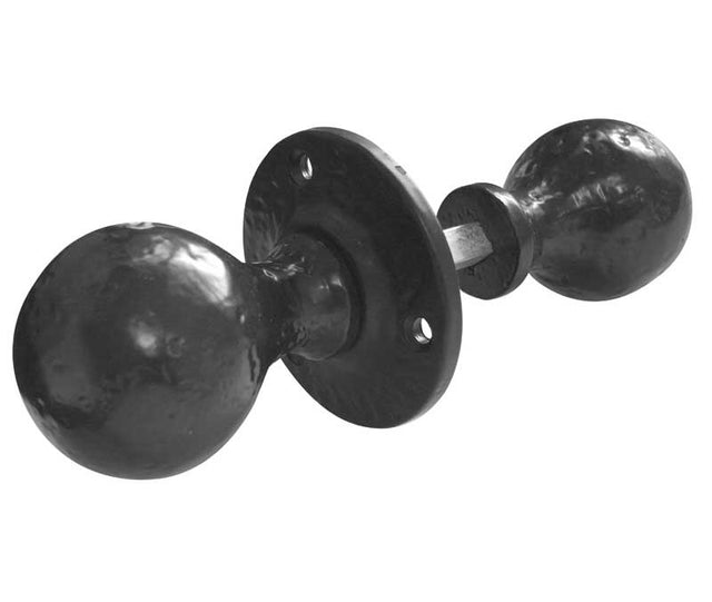 Antique Ball Rim Knobs 46mm dia Black