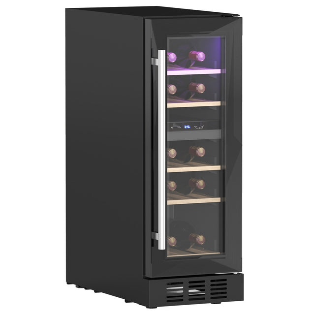 HOMCOM 16 Bottle Dual Zone 5-18℃ Wine Fridge - Black