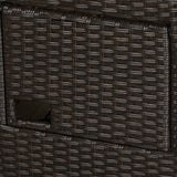 Outsunny Outdoor Recliner Chair with Adjustable Backrest and Footrest, Cushion, Side Tray, Khaki/Brown