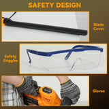 Outsunny 20" Cordless Hedge Trimmer, 18V Electric Hedge Cutter with 51cm Dual Action Blade, 2 x 4000mAh Batteries and Brushless Motor for Garden Branches, Shrubs, Twigs, Orange