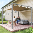 Outsunny 3 x 3 m Retractable Roof Pergola - Grey