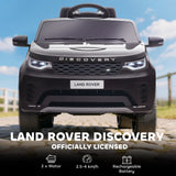 AIYAPLAY Land Rover Discovery Licensed 12V Kids Electric Car with Remote, 4 Wheel Suspension, Slow Start, Lights, Music, Black