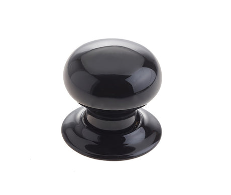 Jedo Porcelain Mortice Door Knobs Black