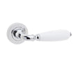 Oxford Handle on Rose Polished Chrome & White Porcelain