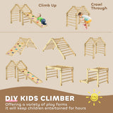 AIYAPLAY 3 in 1 Kids Climbing Set Indoor with Sliding Ramp, Foldable design, Gift for 2-6 Years Old