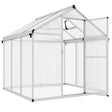 Outsunny 6 x 6ft Aluminium Frame Greenhouse, with Foundation