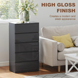 HOMCOM Chest of Drawers, 5-Drawer Storage Cabinets, Modern Dresser, Storage Drawer Unit for Bedroom