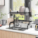 HOMCOM 65cm Modular Over-Sink Drying Rack