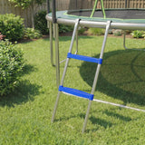 SPORTNOW Trampoline Ladder, 2-Steps with Horizontal Wide Steps, Universal Hook, Galvanised Steel Frame, 150kg Load Capacity