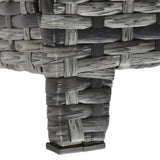 Outsunny 130 L Rattan Garden Storage Box, with Seat - Mixed Grey