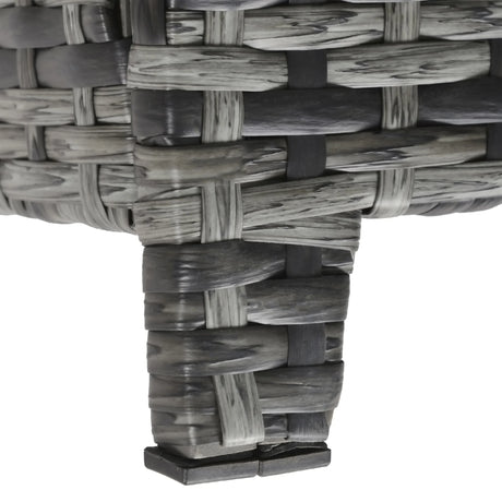 Outsunny 130 L Rattan Garden Storage Box, with Seat - Mixed Grey