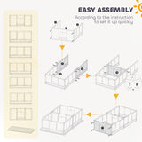 PawHut Two Room Design, Whelping Box for Dogs with Whelping Pad, Clear Panels, Adjustable Entrance, for Small Dogs, 164 x 80cm