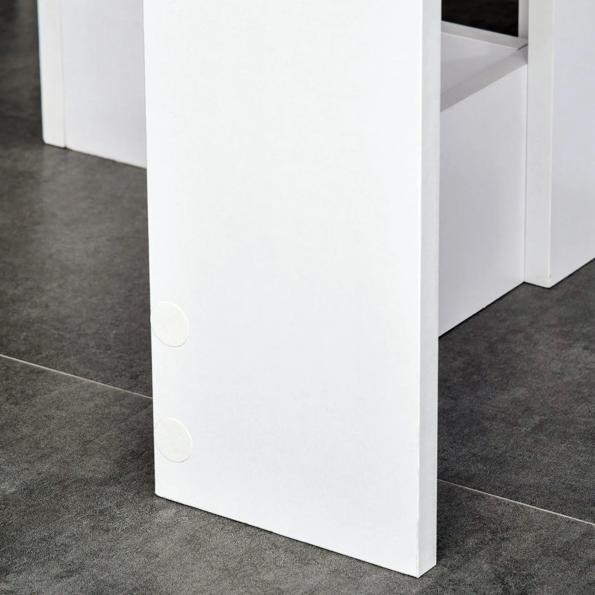 HOMCOM Space-saving Drop Leaf Table, Folding Dining Table for Small Space, Kitchen, Dining Room, White