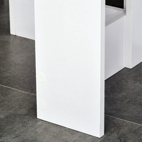 HOMCOM Space-saving Drop Leaf Table, Folding Dining Table for Small Space, Kitchen, Dining Room, White