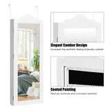 Wall Mounted Mirrored Jewelry Armoire Storage Organizer